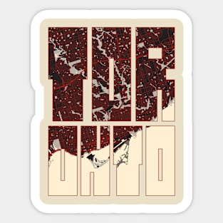 Toronto, Canada City Map Typography - Vector Sticker